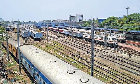 Trains  parked at T’Puram Central Railway Station | BP Deepu