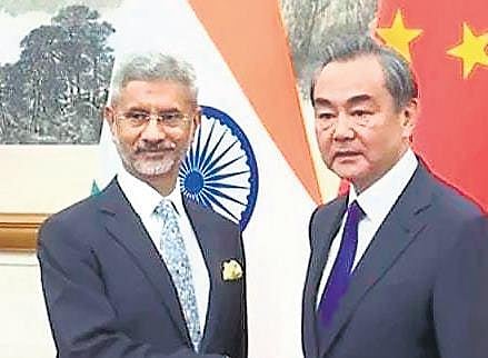 China’s Foreign Minister Wang Yi  with External Affairs Minister S Jaishankar