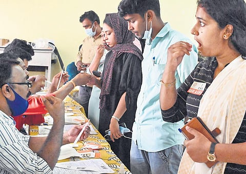 The medical camp organised in Thiruvananthapuram to find a matching donor for  seven-year-old Sreenandan  | Vincent Pulickal