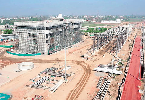Construction of the administrative building of RRTS at Duhai depot nears completion in Ghaziabad | PTI