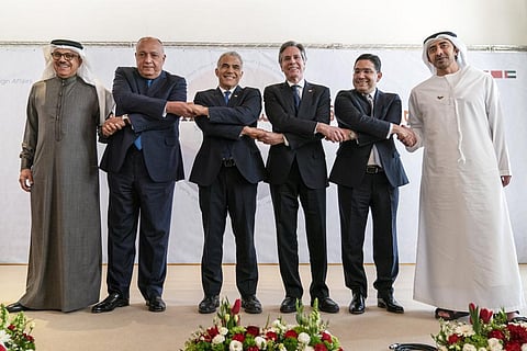The foreign ministers of Arab nations and the United States  (Photo | AP)