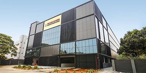 The multi-level car parking complex built under the Smart City Mission in RS Puram of Coimbatore city for Rs 41.67 crore with a capacity for 380 parked cars.