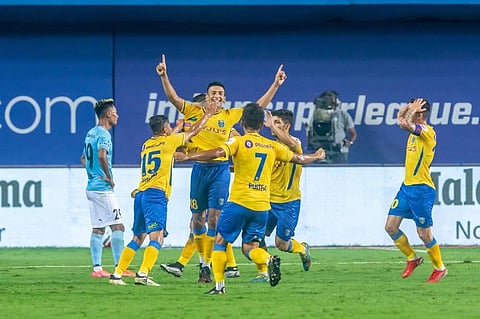 The win helps them leapfrog Mumbai into the fourth spot with a two-point cushion. (Photo | ISL)
