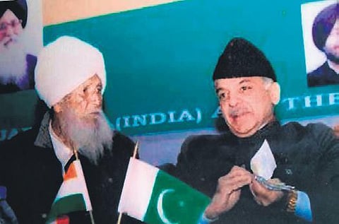 Photo shared by a villager shows Shehbaz Sharif during his trip to Jati Umra in Punjab in 2013. (Photo | EPS)
