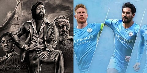Manchester City had come up with their own post to pay tribute to the Kannada film. (Photo | Instagram)