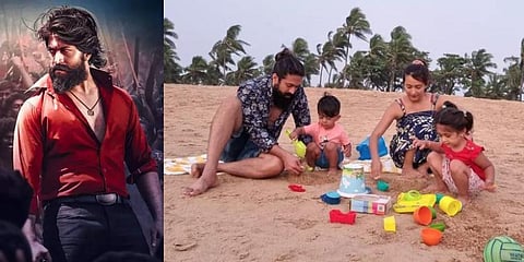 Sandalwood actor Yash spends time with his family. (Photo | Radhika Pandit Instagram)