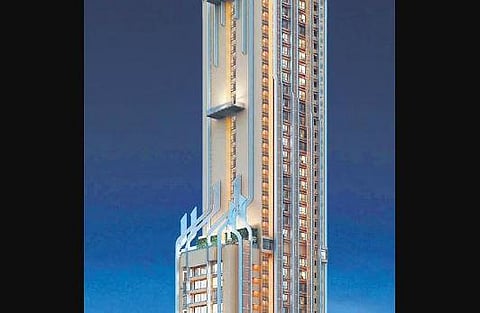 Artist’s sketch of Atmosphere Galaxy residential building after completion