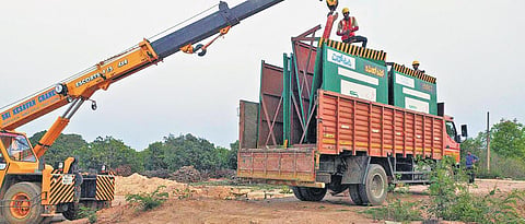 Barricades being brought to the site to block a part of the road | Express