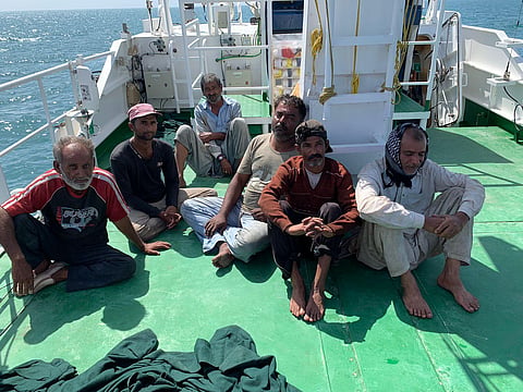 Six of the nine Pakistani fishermen arrested by  ATS Gujarat and Indian Coast Guard for smuggling heroin.
