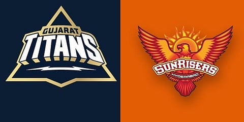 Gujarat Titans and Sunrisers Hyderabad Logos.(Photo | Twitter)