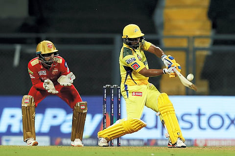 Ambati Rayudu of the Chennai Superkings bats during the Indian Premier League 2022 cricket match with Punjab Kings. (Photo | PTI)