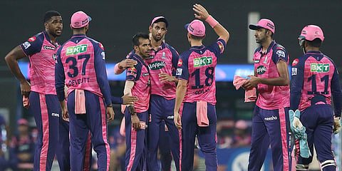 Rajasthan Royals team. (Photo| PTI)