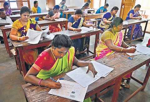 Candidates attempting Teachers' Eligibility Test. (File photo| EPS)