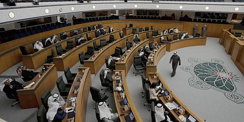 Lawmakers attend a session of Kuwait's National Assembly, in Kuwait City, Feb. 8, 2022. Kuwait's government resigned on Tuesday, April 5, 2022, just months after its formation.(File Photo | AP)