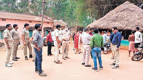 Committee members interacting with locals at Badasahi on Wednesday | Express