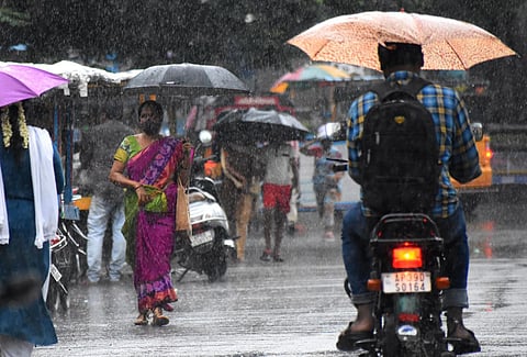 Heavy rains lash Tirupati on Tuesday. (Photo | K Madhav, EPS)