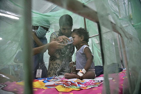 A child recovering from dengue at the Institute of Child Health. (File |  P Jawahar)