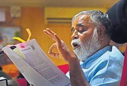 Minister BC Nagesh addresses the media on Monday  | vinod kumar t