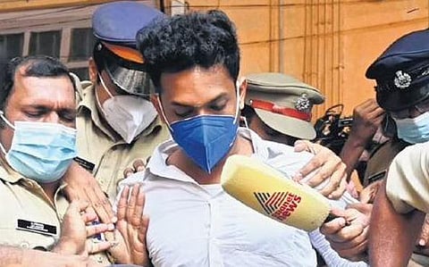 S Kiran Kumar being taken back to jail from the Kollam Additional District and Sessions Court | express