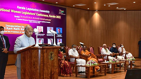 President Ram Nath Kovind inaugurating the 'National Women Legislators’ Conference, Kerala – 2022' at the state Legislative Assembly in Thiruvananthapuram on May 26, 2022.