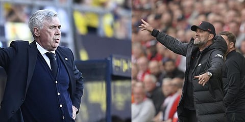 Carlo Ancelotti  (L) Jurgen Klopp(R).(Photo | AP)