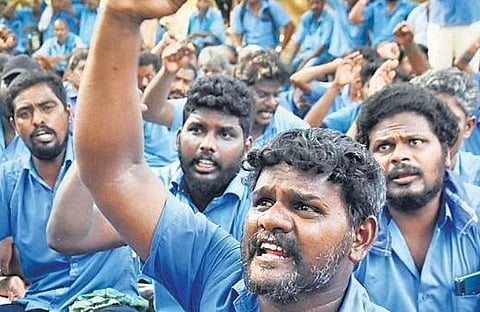 Temporary Chennai Metro Water staff not paid?
