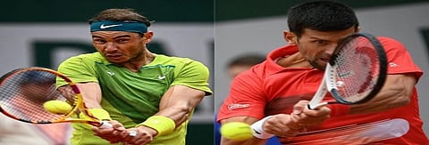 Nadal and Djokovic. (Photo | AFP)