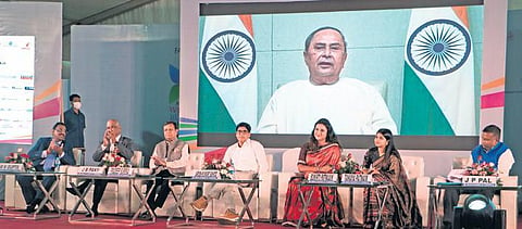 Naveen Patnaik virtually speaks at the inauguration of women’s Business Mela. (Photo | EPS)