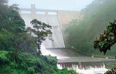 Water being discharged through a spillway at Siruvani dam (File Photo)