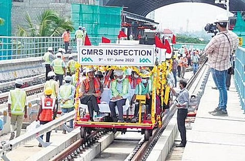 Inspection progressing along the Vadakkekotta-SN Junction stretch on Thursday