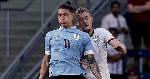 Uruguay forward Darwin Nunez (Photo | AP)