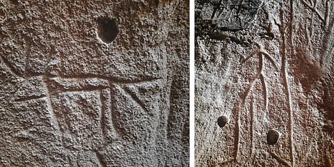 Prehistoric rock carvings
