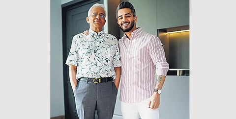 Social media influencer  Abhinav Mathur (right) and his father  Arun Mathur. (File Photo)