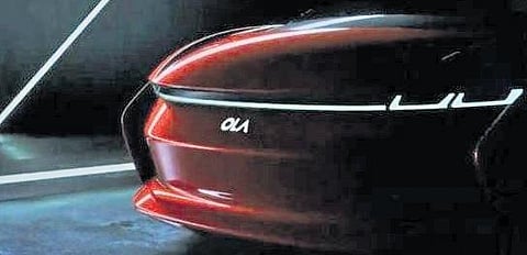 Ola unveiled the  design of its future  electric car at a customer  event at the Ola Future  factory in Tamil Nadu. (Photo | Twitter)