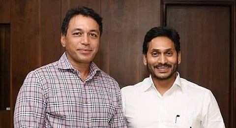 Mekapati Vikram Reddy with Andhra Pradesh Chief Minister Mekapati Vikram Reddy. (Photo | Facebook)