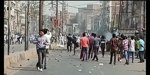 Violence erupted in parts of Kanpur after Friday prayers .(Photo | Twitter , Screengrab)