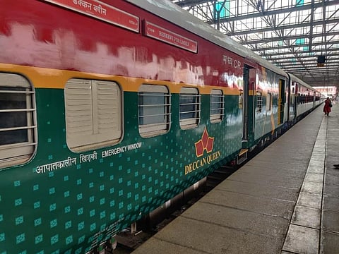 DEccan Queen. (Photo | Twitter, Ministry of railways,@RailMinIndia)