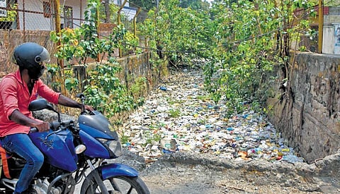 Amayizhanchan canal at Vanchiyoor stretch clogged with garbage | B P Deepu