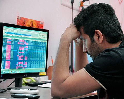 The broader NSE Nifty was trading 13.15 points down at 16,403.20. (File Photo | PTI)