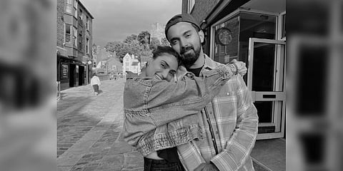 Actress Athiya Shetty with  cricketer KL Rahul (Photo | Instagram)
