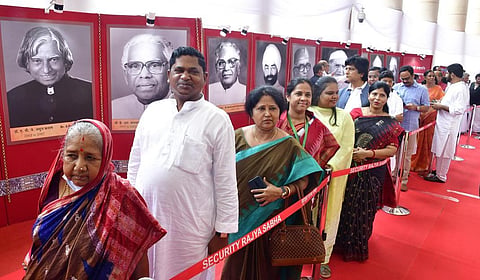 View from Parliament during Presidential Elections on Monday. (Photo | EPS)