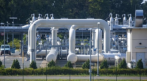 The Nord Stream 1 Baltic Sea pipeline and the transfer station of the OPAL gas pipeline, the Baltic Sea Pipeline Link, in Lubmin, Germany, Wednesday, July 20, 2022. (Photo | AP)
