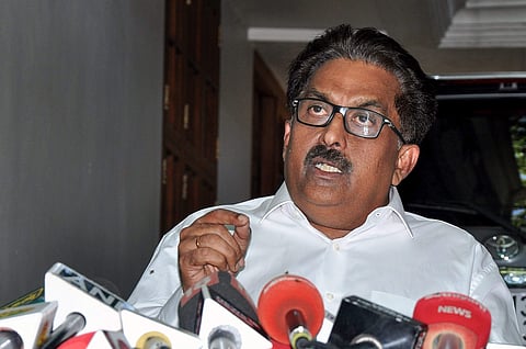 Former Chennai police commissioner S George speaks with the media after his residential premises was searched by the CBI in connection with Gutka scam in Chennai on 7 September 2018. (File photo| PTI)
