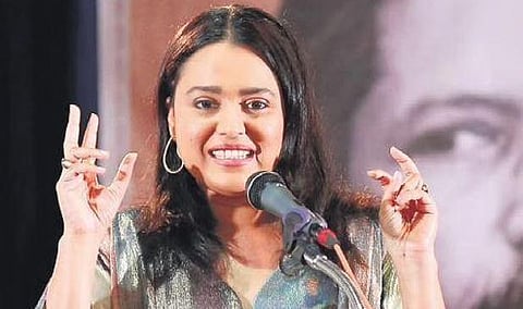 Actor Swara Bhaskar delivers the T K Ramachandran memorial lecture at the TDM hall in Kochi | T P Sooraj