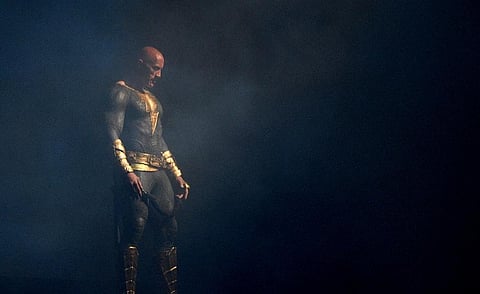 Dwayne Johnson, also known as The Rock, participates in the 'Black Adam' portion of the Warner Bros. Theatrical panel on day three of Comic-Con International. (Photo | AP)