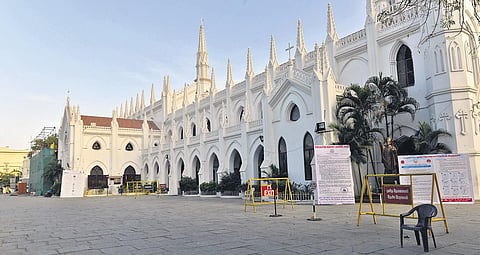 The beach is near the famous Santhome Church in Mylapore. (File Photo | EPS)