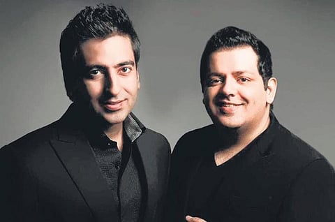 Fashion designers (L-R) Rahul   Khanna and Rohit Gandhi