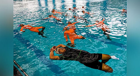 Awareness on drowning. (Photo | Debadatta Mallick, EPS)