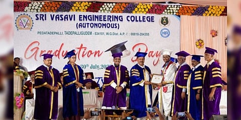 Graduation Day of Sri Vasavi Engineering College in Tadepalligudem.
