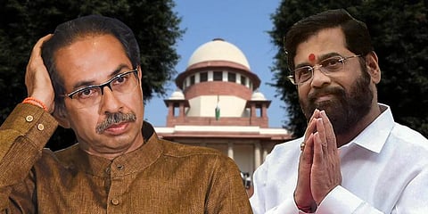 The story so far: Uddhav Thackeray and Eknath Shinde. (File Photo)